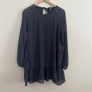 Forever 21 Black Mini Dress, Long Sleeve, Size M, EUC